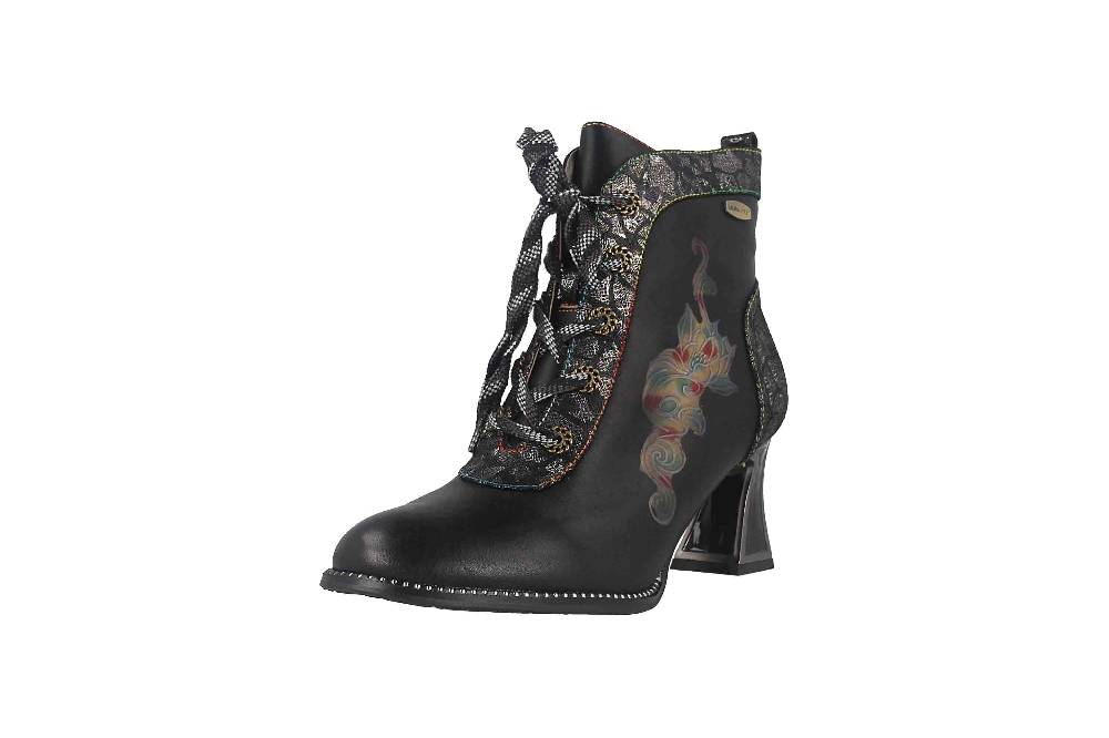 Laura Vita Stiefeletten In Übergrößen Schwarz JACBO 1123 Noir Große Damenschuhe