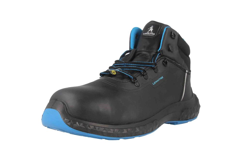 Lemaitre Anton High S3 ESD Arbeitsschuhe In Übergrößen Schwarz 8112 Große Herrenschuhe
