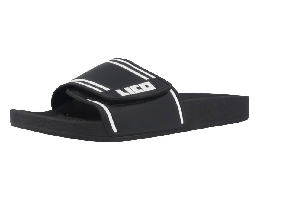 Lico Coast V Badesandalen in Übergrößen Schwarz 430010 / 430012 große Unisexschuhe