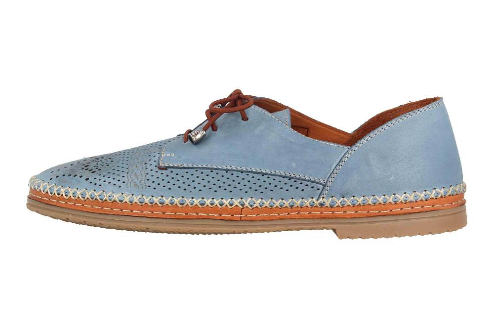 Manitu Halbschuhe in Übergrößen Blau 850419-51 große Damenschuhe