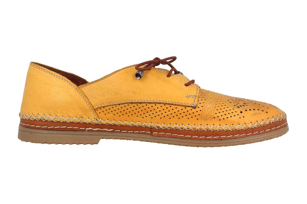 Manitu Halbschuhe In Übergrößen Gelb 850419-6 Große Damenschuhe
