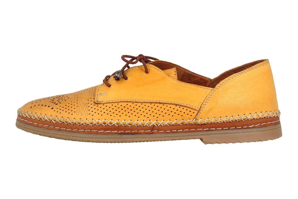Manitu Halbschuhe in Übergrößen Gelb 850419-6 große Damenschuhe