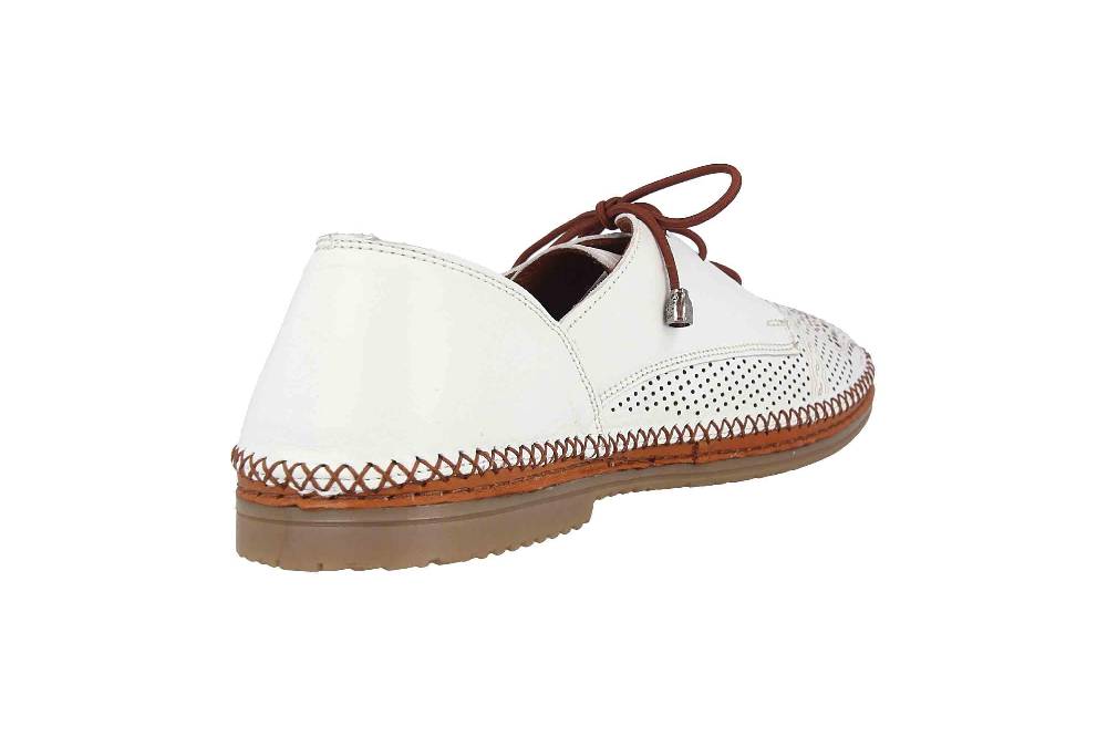 Manitu Halbschuhe In Übergrößen Weiß 850419-3 Große Damenschuhe