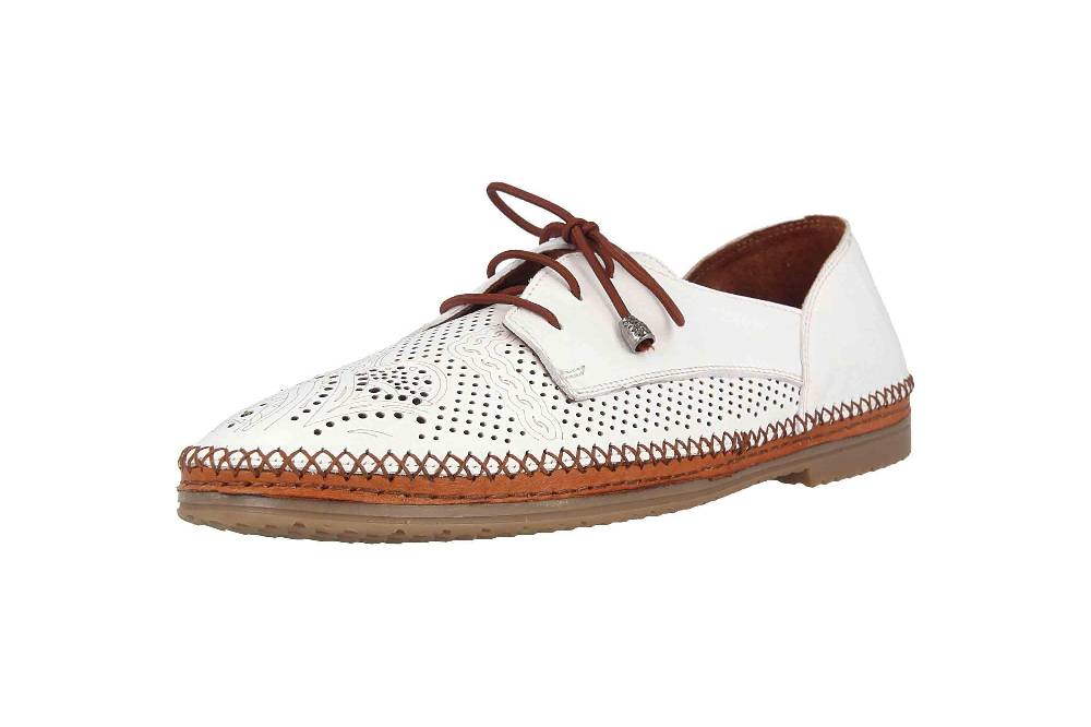 Manitu Halbschuhe In Übergrößen Weiß 850419-3 Große Damenschuhe