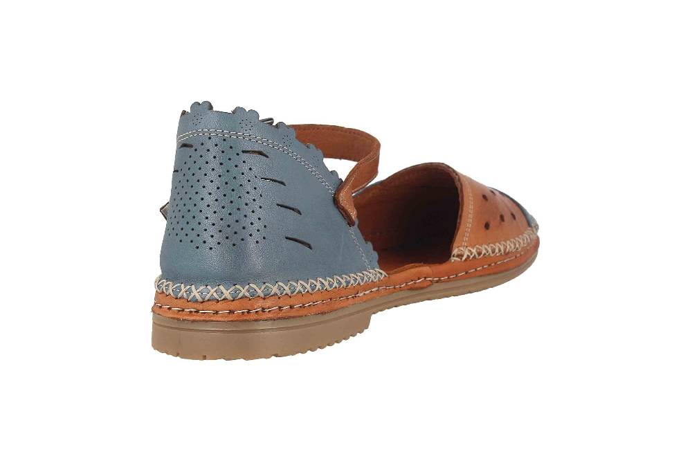 Manitu Sandalen In Übergrößen Blau 910000-51 Große Damenschuhe