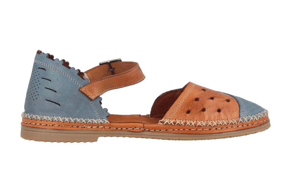 Manitu Sandalen In Übergrößen Blau 910000-51 Große Damenschuhe