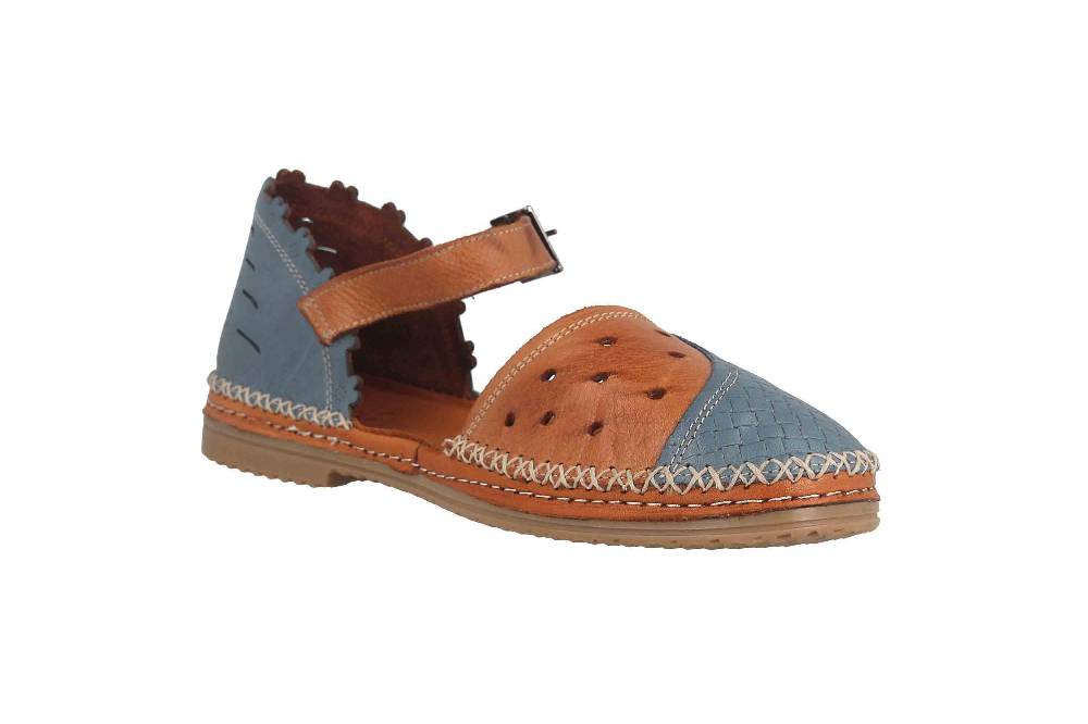Manitu Sandalen In Übergrößen Blau 910000-51 Große Damenschuhe