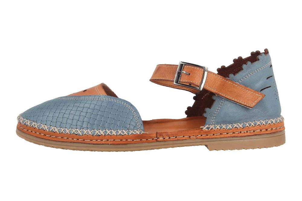 Manitu Sandalen in Übergrößen Blau 910000-51 große Damenschuhe