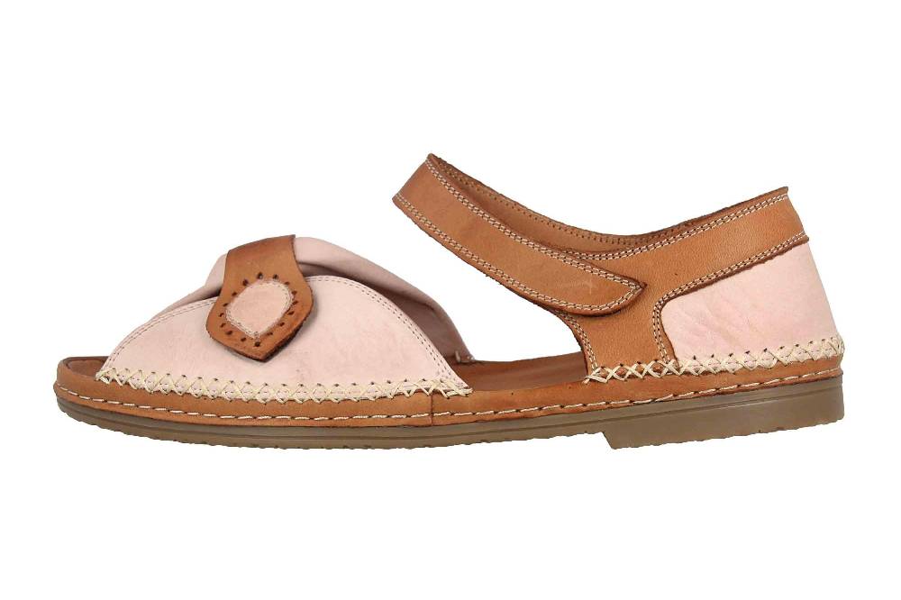 Manitu Sandalen in Übergrößen Rosa 910006-42 große Damenschuhe