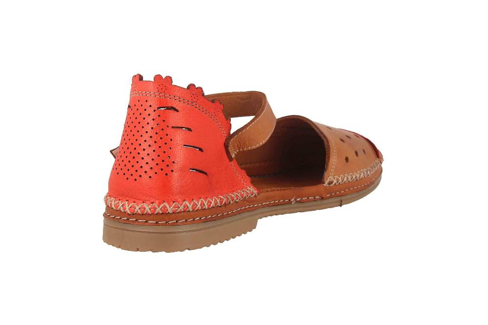 Manitu Sandalen In Übergrößen Rot 910000-04 Große Damenschuhe