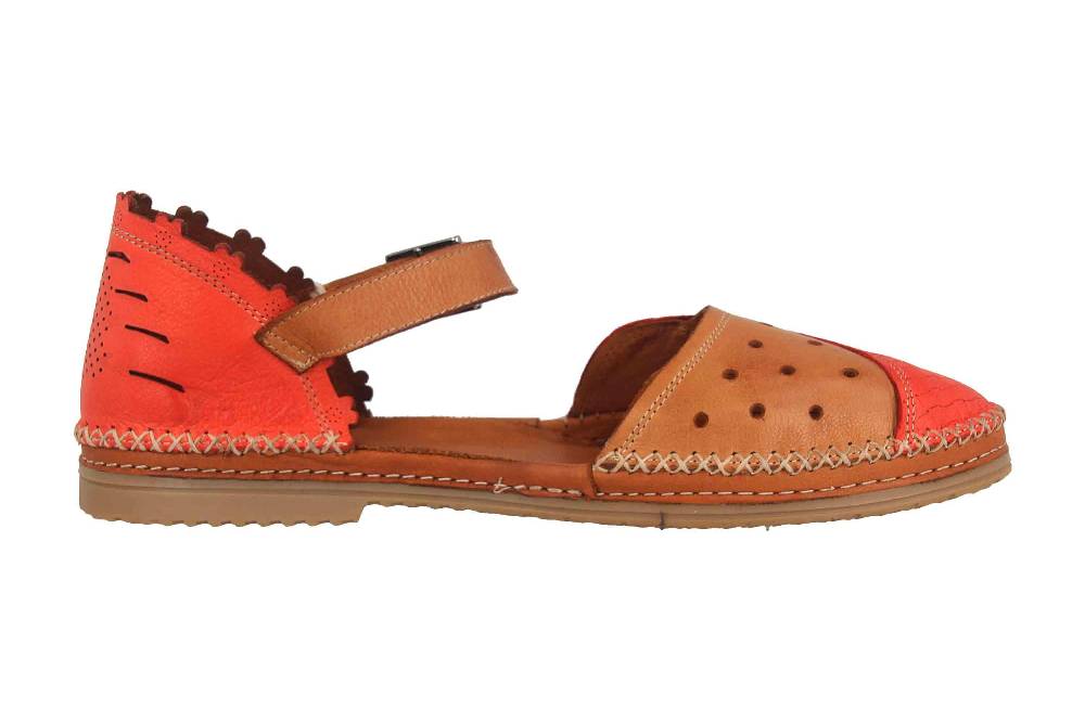 Manitu Sandalen In Übergrößen Rot 910000-04 Große Damenschuhe