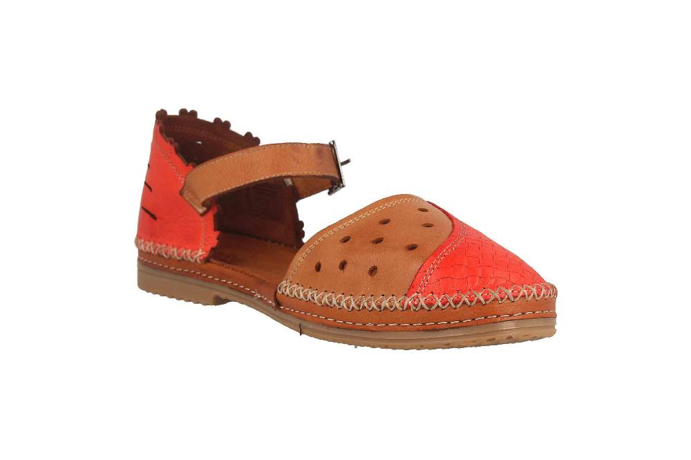 Manitu Sandalen In Übergrößen Rot 910000-04 Große Damenschuhe