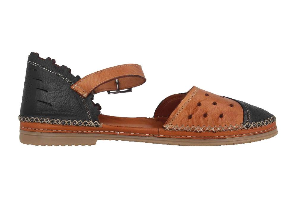 Manitu Sandalen In Übergrößen Schwarz 910000-01 Große Damenschuhe