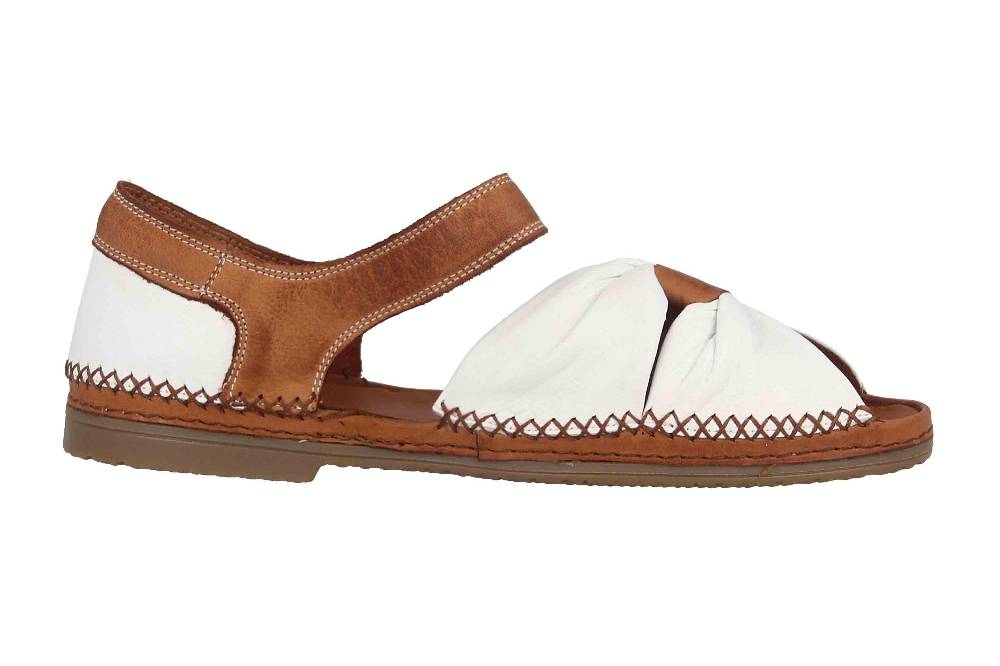 Manitu Sandalen In Übergrößen Weiß 910006-03 Große Damenschuhe