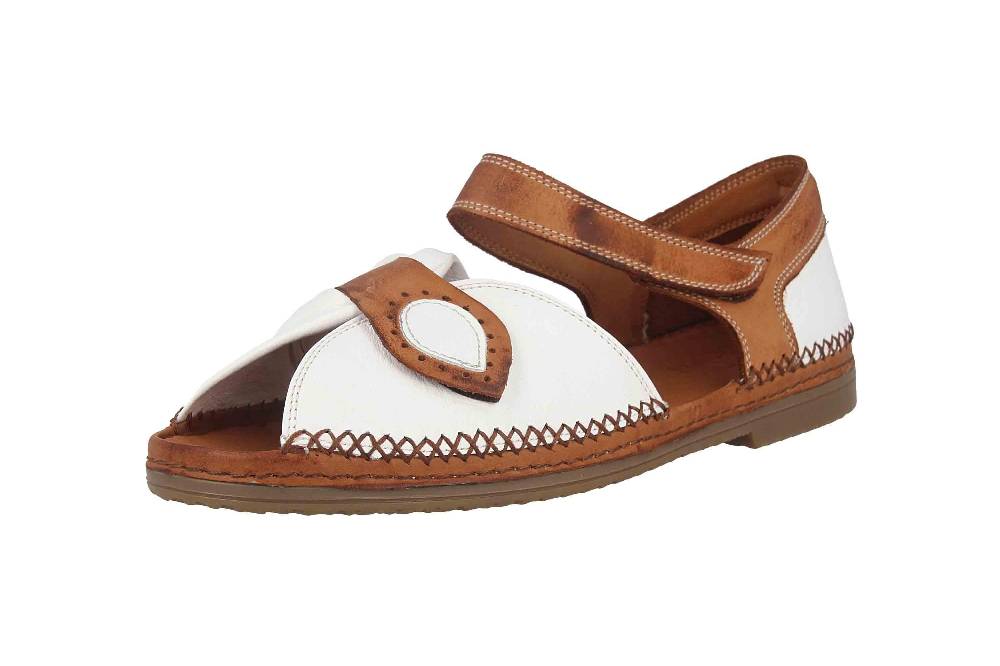 Manitu Sandalen In Übergrößen Weiß 910006-03 Große Damenschuhe