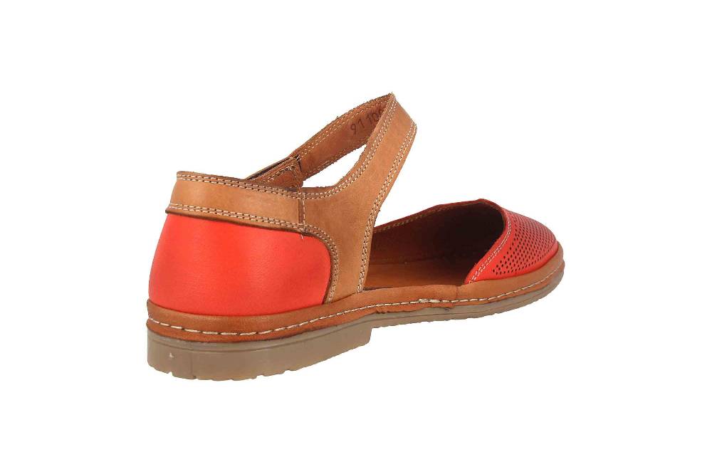 Manitu Sandaletten In Übergrößen Rot 911006-4 Große Damenschuhe