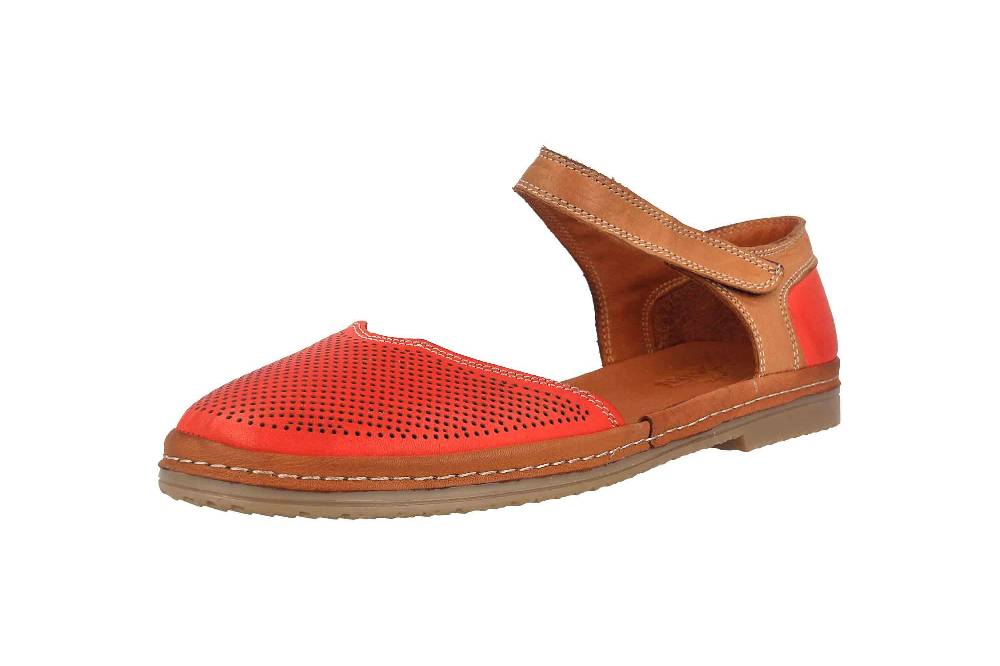 Manitu Sandaletten In Übergrößen Rot 911006-4 Große Damenschuhe