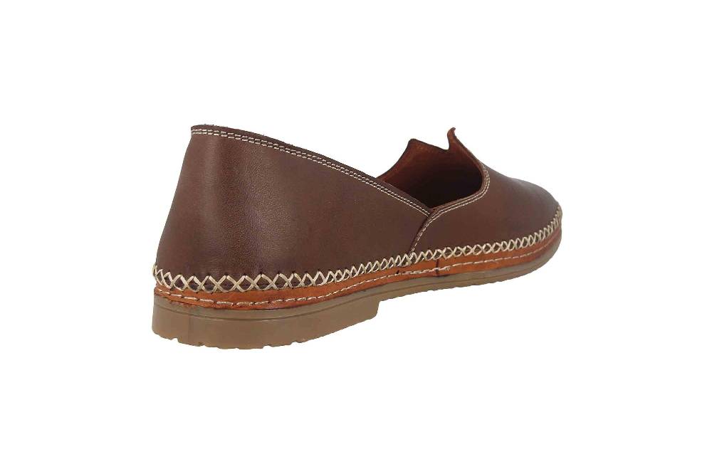 Manitu Slipper In Übergrößen Braun 840007-02 Große Damenschuhe