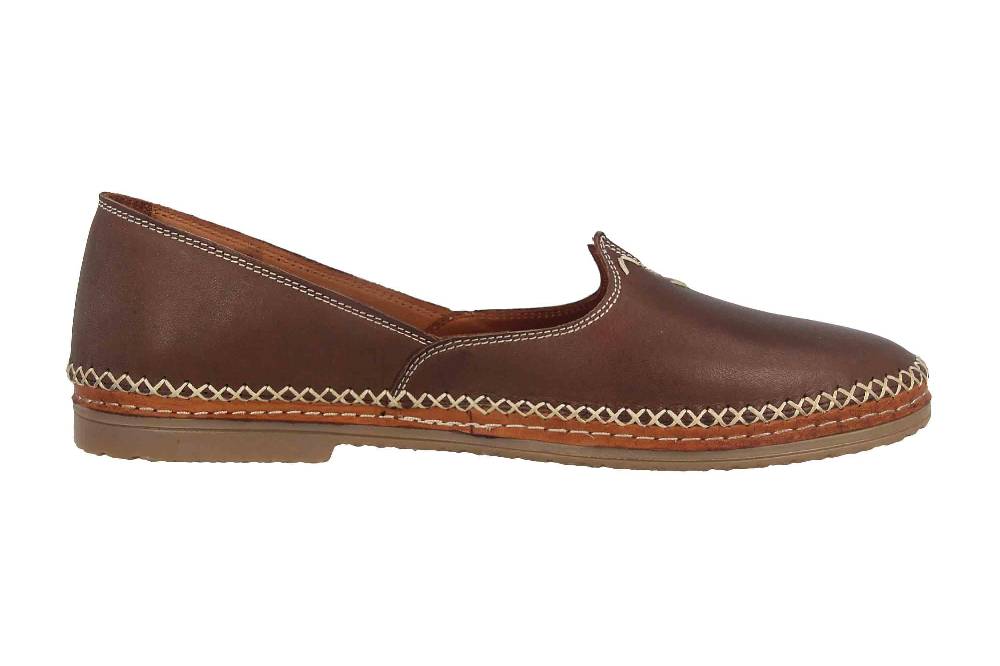 Manitu Slipper In Übergrößen Braun 840007-02 Große Damenschuhe