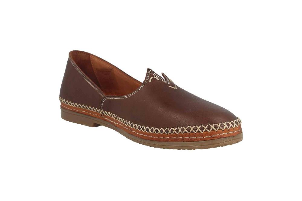 Manitu Slipper In Übergrößen Braun 840007-02 Große Damenschuhe