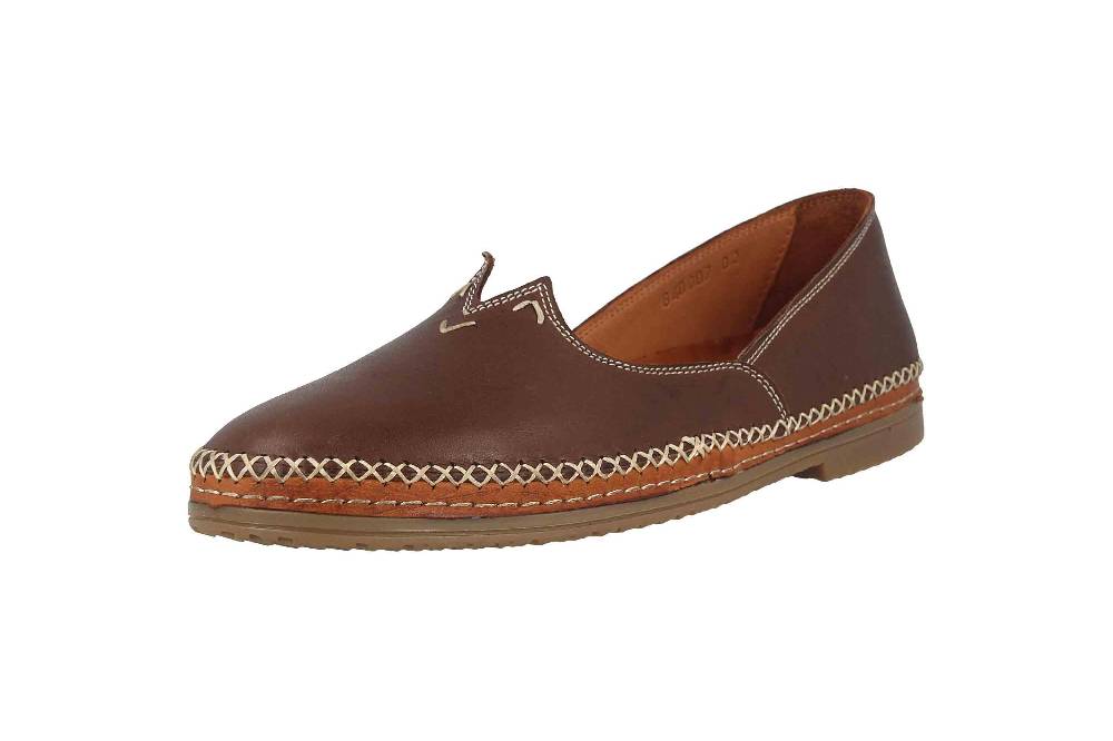 Manitu Slipper In Übergrößen Braun 840007-02 Große Damenschuhe