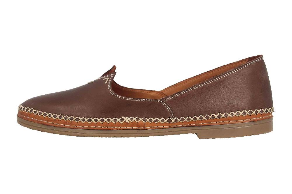 Manitu Slipper In Übergrößen Braun 840007-02 Große Damenschuhe