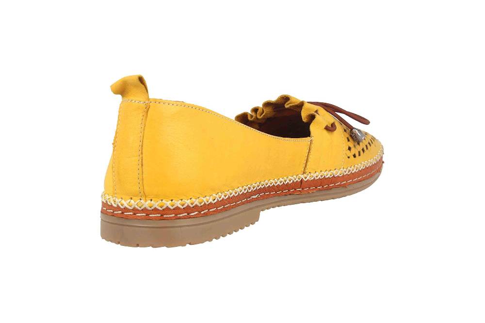 Manitu Slipper In Übergrößen Gelb 840807-6 Große Damenschuhe