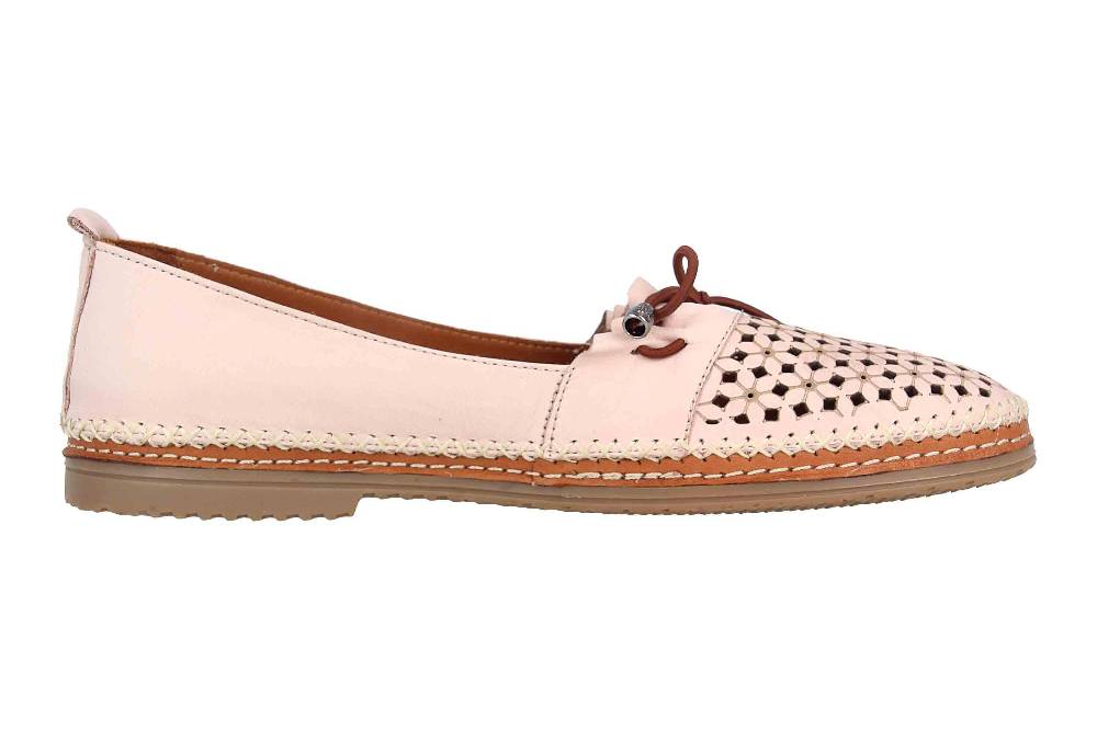 Manitu Slipper In Übergrößen Rosa 840807-42 Große Damenschuhe