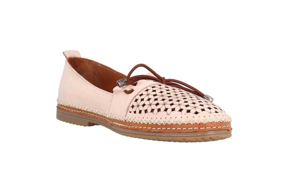 Manitu Slipper In Übergrößen Rosa 840807-42 Große Damenschuhe