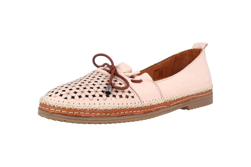 Manitu Slipper In Übergrößen Rosa 840807-42 Große Damenschuhe