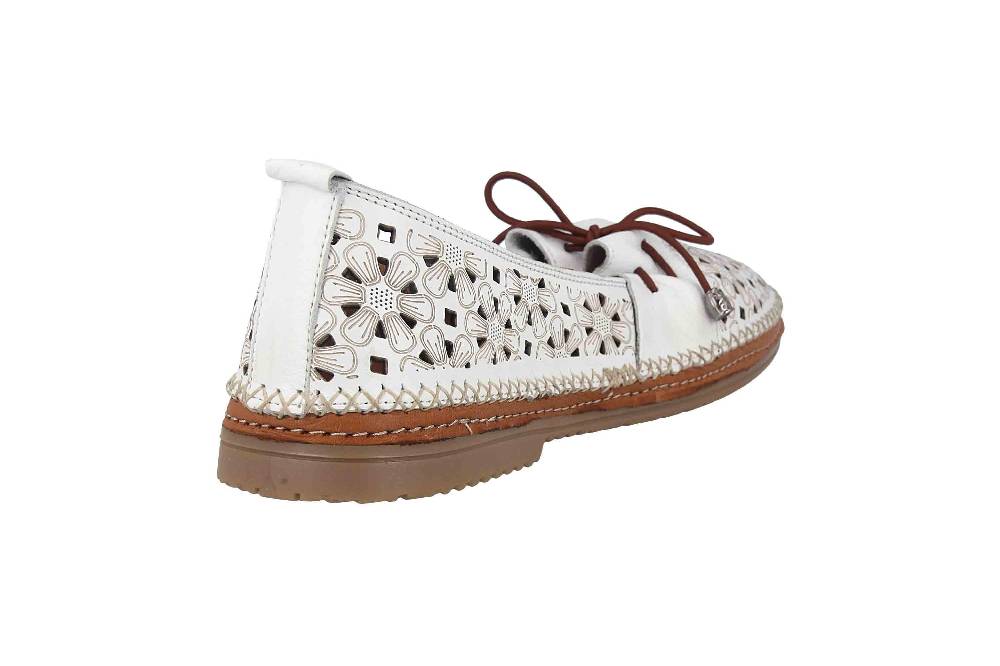 Manitu Slipper In Übergrößen Weiß 840003-03 Große Damenschuhe