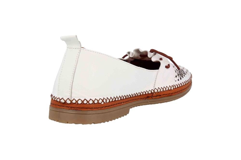 Manitu Slipper In Übergrößen Weiß 840807-3 Große Damenschuhe