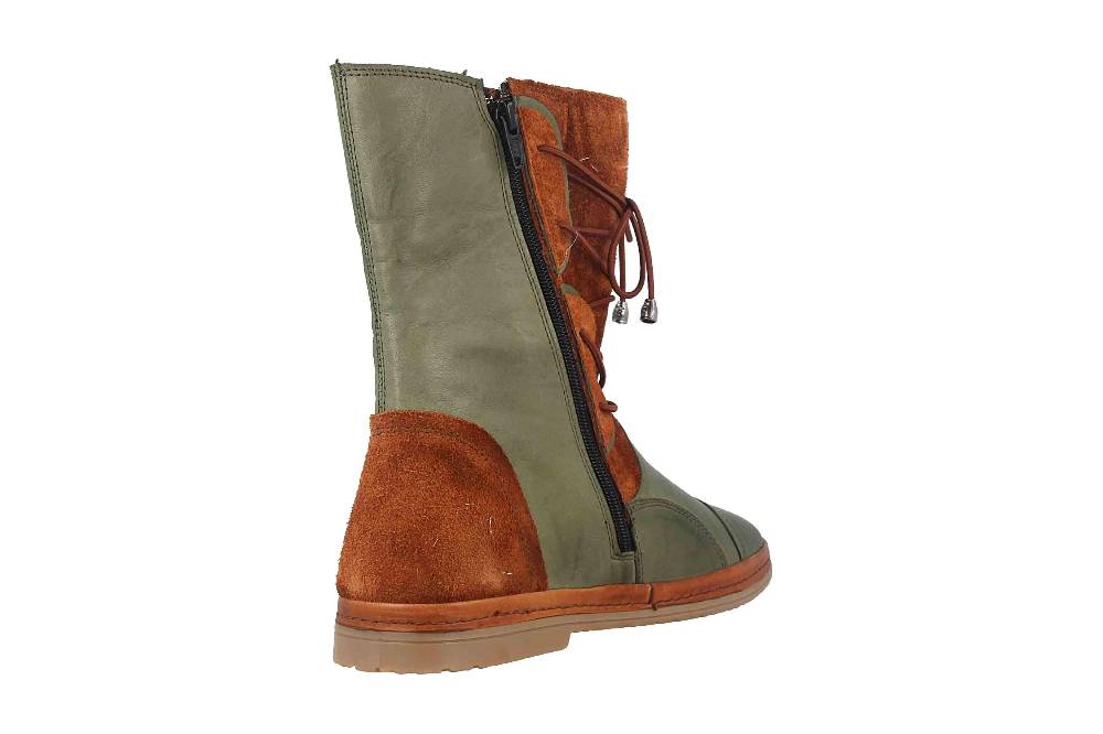 Manitu Stiefel In Übergrößen Grün 991535-7 Große Damenschuhe