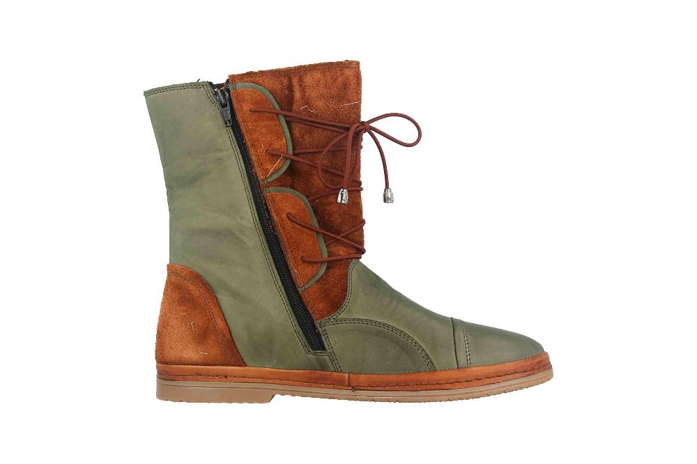 Manitu Stiefel In Übergrößen Grün 991535-7 Große Damenschuhe