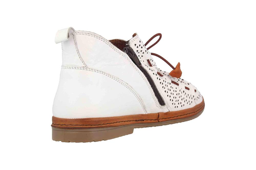 Manitu Stiefeletten In Übergrößen Weiß 991513-3 Große Damenschuhe