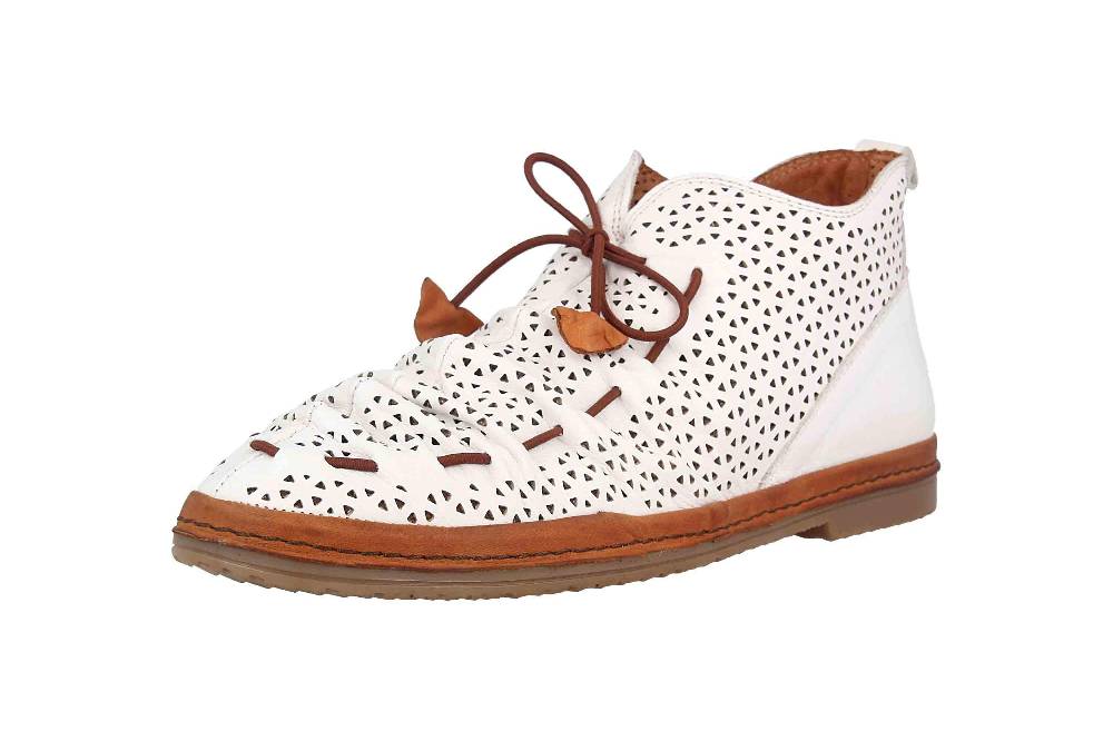 Manitu Stiefeletten In Übergrößen Weiß 991513-3 Große Damenschuhe