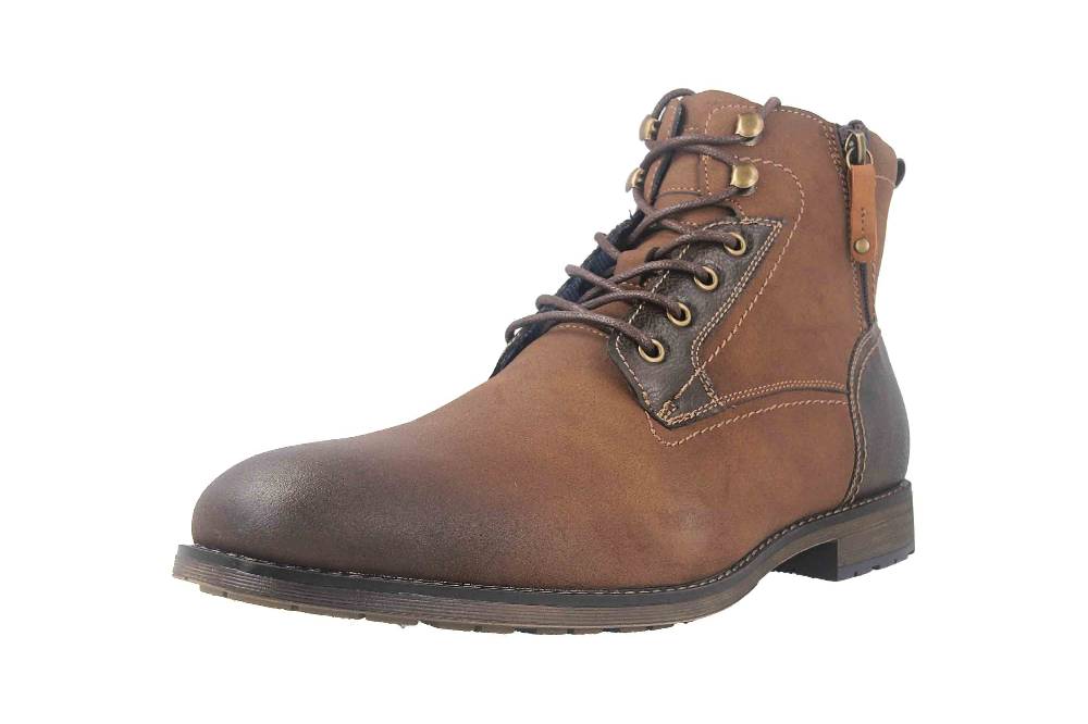Mavins Boots In Übergrößen Braun 3HH0180203 3500 D.Brown PU Nubuck Große Herrenschuhe