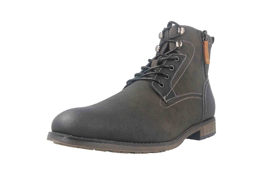 Mavins Boots In Übergrößen Schwarz 3HH0180203 2100 Black PU Nubuck Große Herrenschuhe