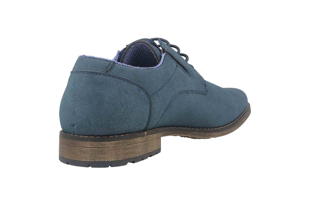 Mavins Halbschuhe In Übergrößen Blau 3HH0180302 4100 Navy PU Nubuck Große Herrenschuhe