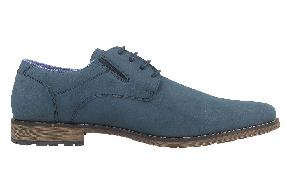 Mavins Halbschuhe In Übergrößen Blau 3HH0180302 4100 Navy PU Nubuck Große Herrenschuhe