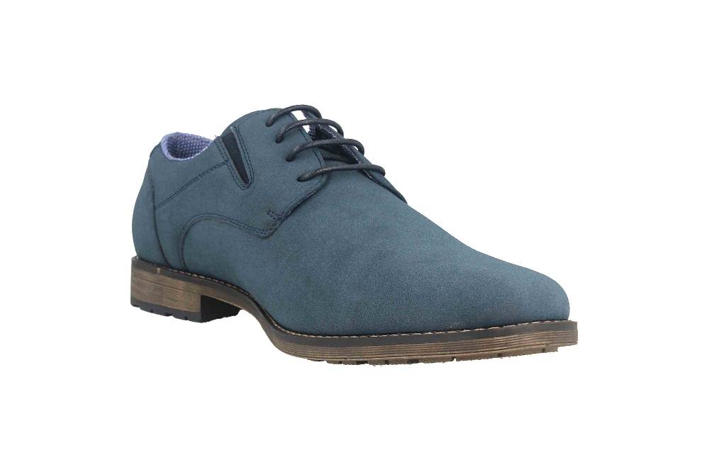 Mavins Halbschuhe In Übergrößen Blau 3HH0180302 4100 Navy PU Nubuck Große Herrenschuhe