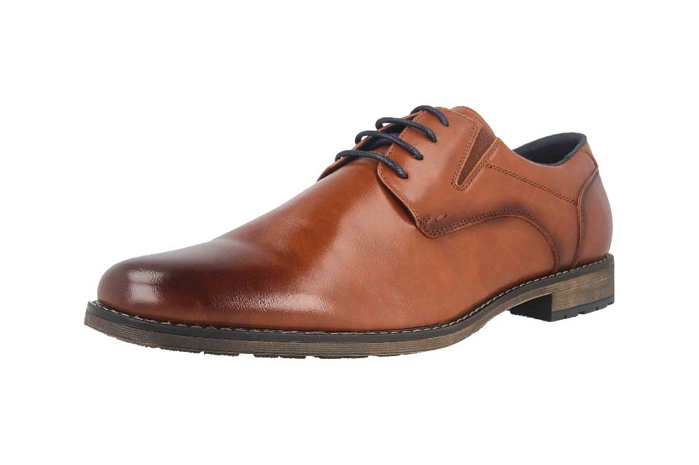 Mavins Halbschuhe In Übergrößen Braun 3HH0180301 3300 Cognac PU Große Herrenschuhe