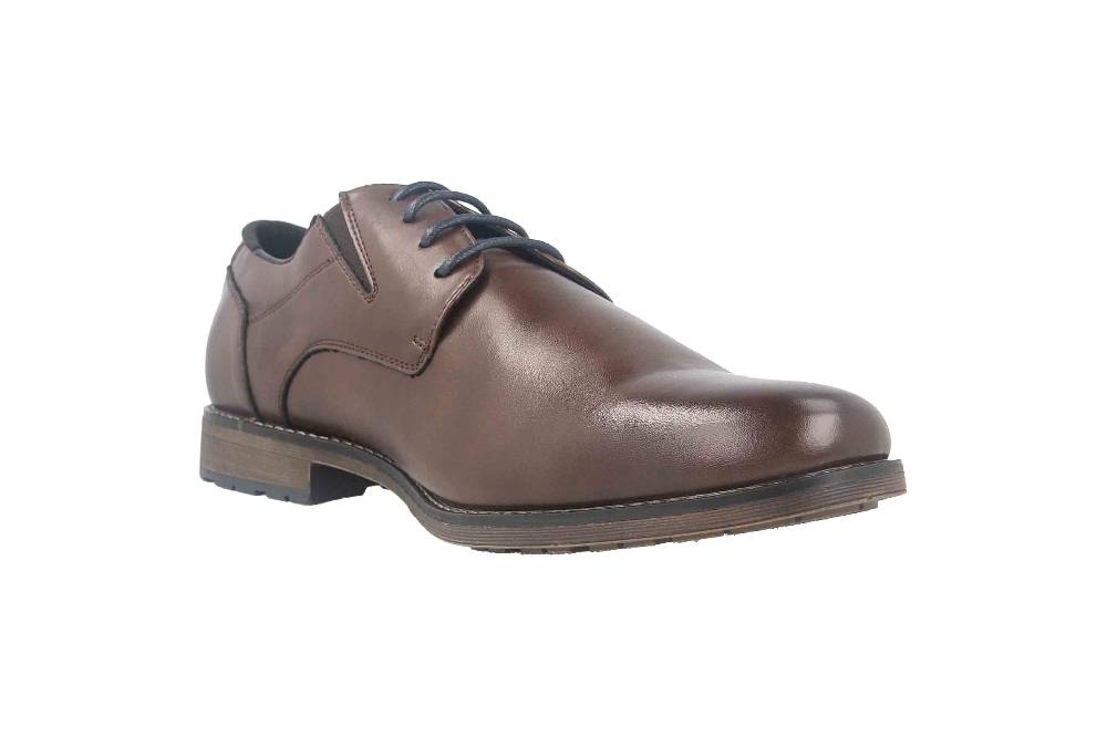 Mavins Halbschuhe In Übergrößen Braun 3HH0180301 3300 D.Brown PU Shiny Große Herrenschuhe