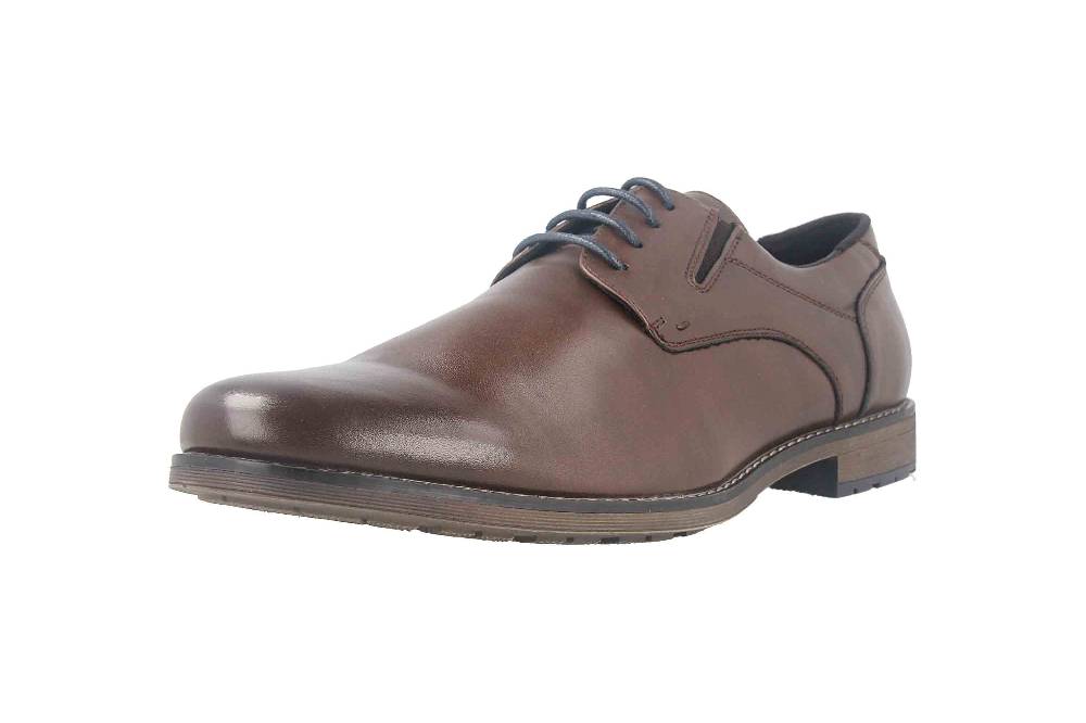 Mavins Halbschuhe In Übergrößen Braun 3HH0180301 3300 D.Brown PU Shiny Große Herrenschuhe