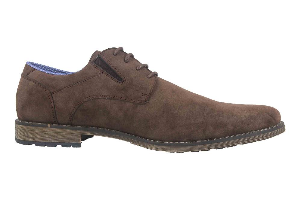 Mavins Halbschuhe In Übergrößen Braun 3HH0180302 3500 D.Brown PU Nubuck Große Herrenschuhe