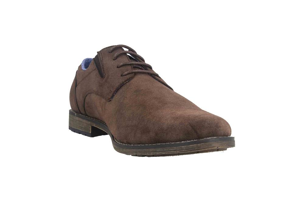 Mavins Halbschuhe In Übergrößen Braun 3HH0180302 3500 D.Brown PU Nubuck Große Herrenschuhe