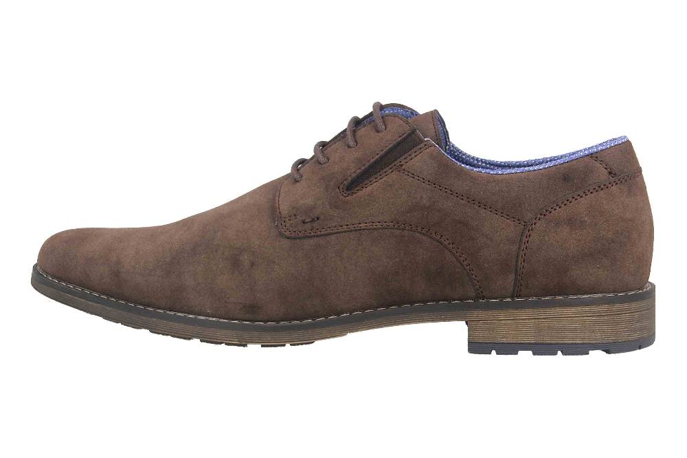 Mavins Halbschuhe in Übergrößen Braun 3HH0180302 3500 D.Brown PU Nubuck große Herrenschuhe