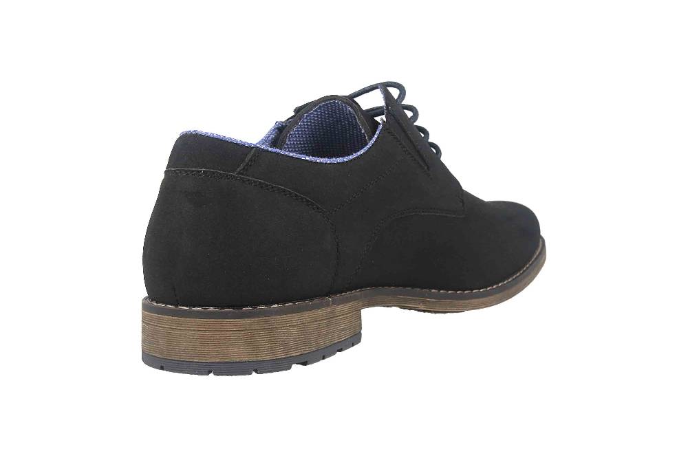 Mavins Halbschuhe In Übergrößen Schwarz 3HH0180302 2100 Black PU Nubuck Große Herrenschuhe