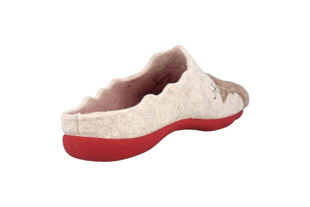 MayBe Clogs & Hausschuhe In Übergrößen Beige MB64809 Große Damenschuhe