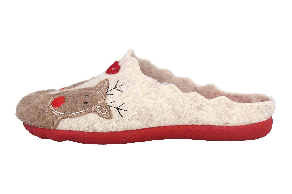 MayBe Clogs & Hausschuhe in Übergrößen Beige MB64809 große Damenschuhe